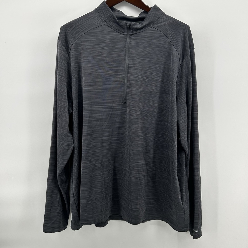 DSG‎ Mens 2XL Gray Performance 1/4 Zip Pullover Athletic Long Sleeve NWOT